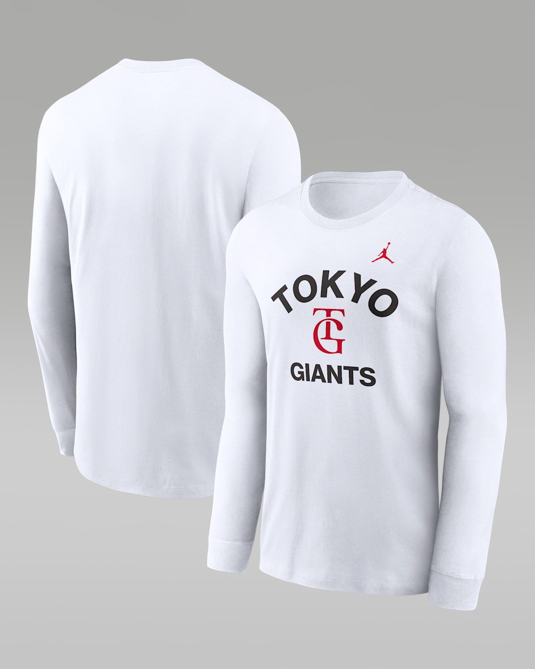 東京 読売ジャイアンツ x ジョーダン エクスクルーシブコレクション メンズ ロングスリーブ Tシャツ - ホワイト