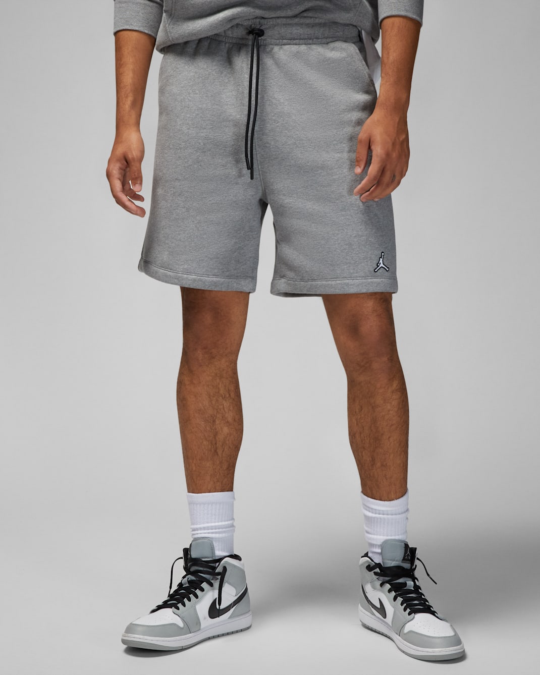 Jordan Brooklyn Fleece Men's Shorts - Carbon Heather/Carbon Heather/White