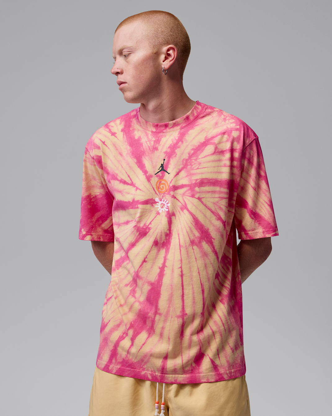 Jordan Brooklyn Men's Tie-Dye Festival T-Shirt - Lemon Wash