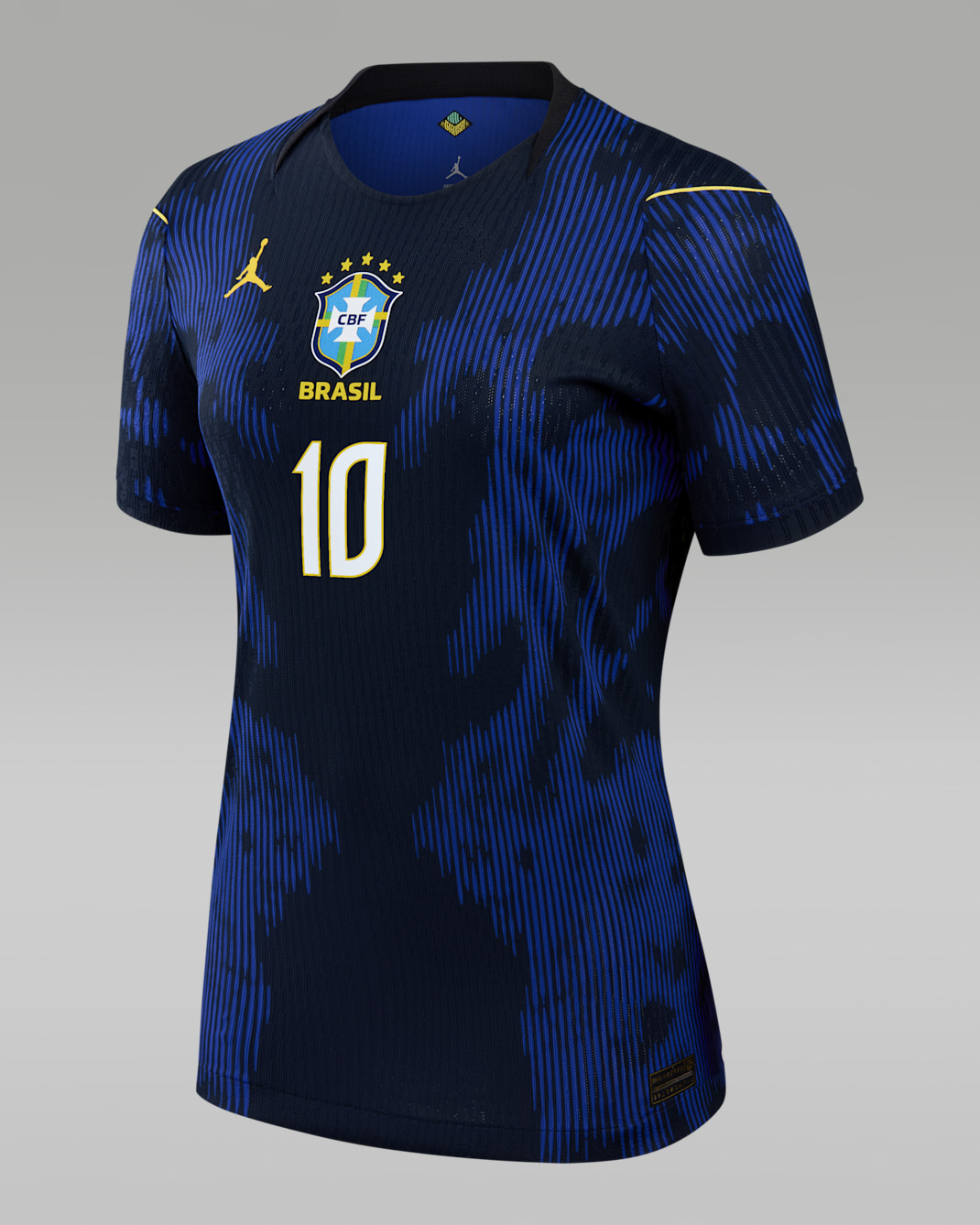 Neymar Jr. Brazil 2026 Match Away Women's Jordan Aero-FIT Soccer Authentic Jersey - Blue