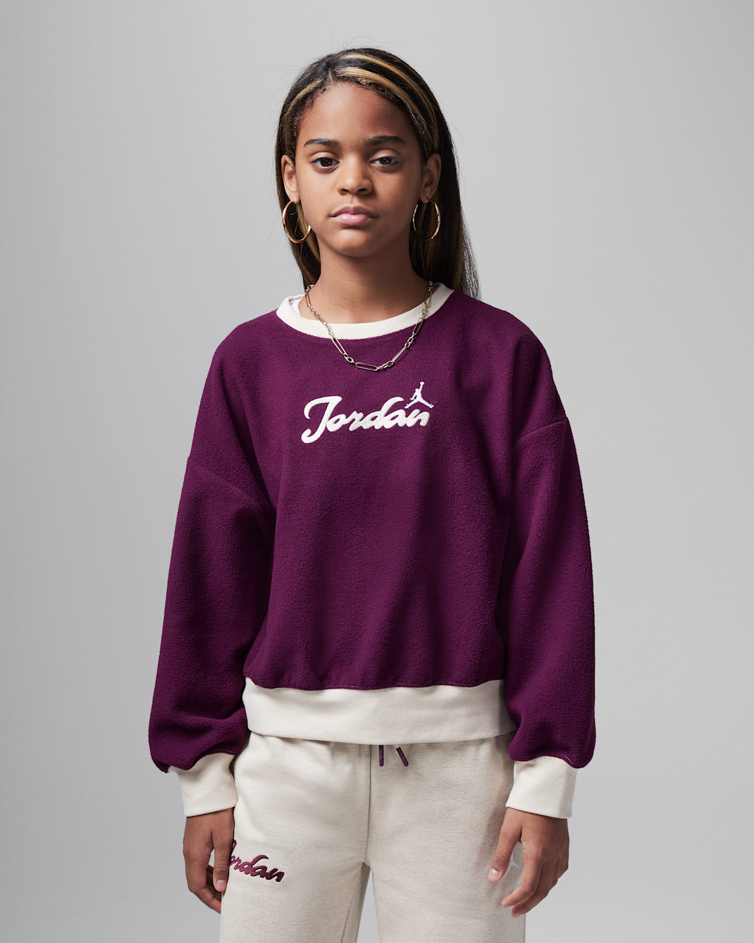 ジョーダン ジュニア メタエンチャントメント コージー クルー - ボルドー