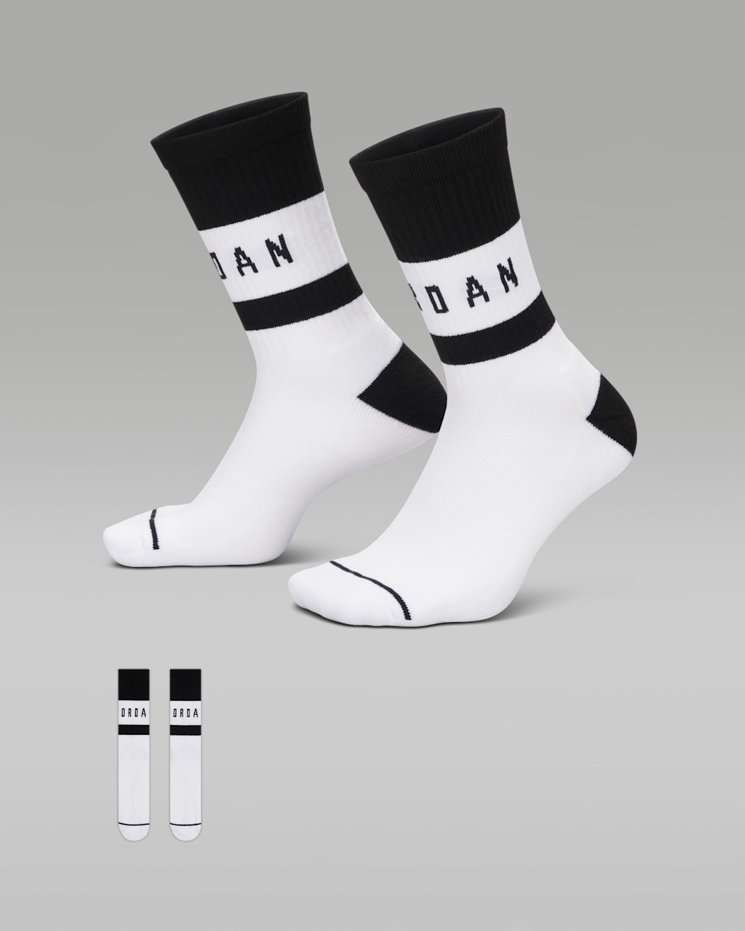 ジョーダン クッションド クルー ソックス - ホワイト/ホワイト/ブラック