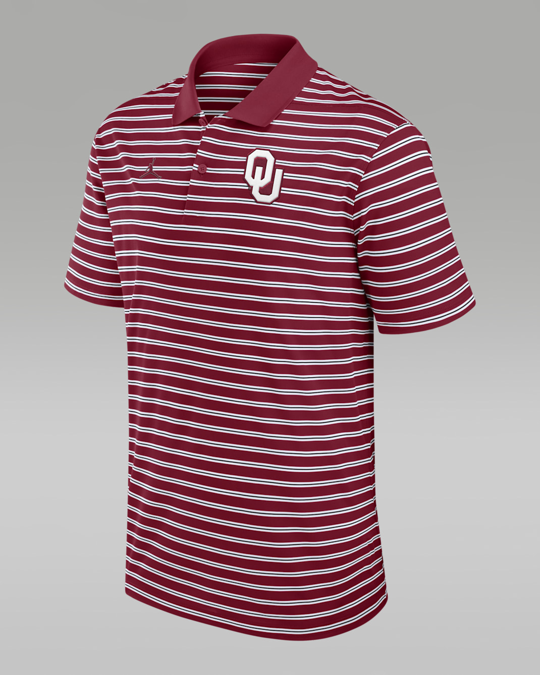 Oklahoma Sooners Primetime Victory Striped Men's Jordan Dri-FIT College Polo - Crimson