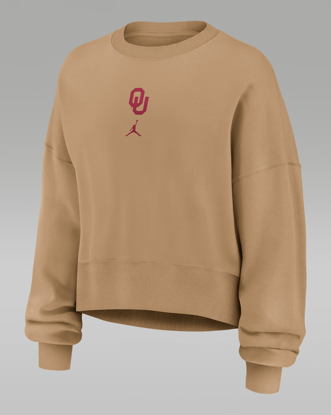 Oklahoma Phoenix 2-Hit Women's Jordan Brand College Pullover Crew - Tan/Beige