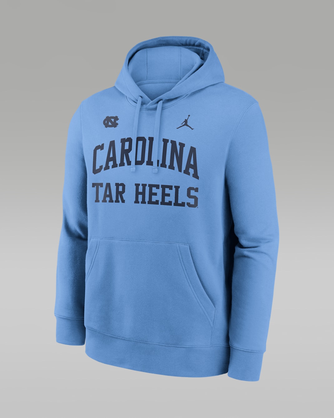 Sudadera con gorro sin cierre universitaria Nike para hombre North Carolina Primetime Arched Club - Azul claro