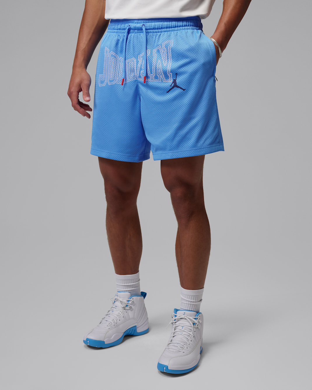 Jordan Brooklyn Men's 7" Mesh Shorts - University Blue/Midnight Navy