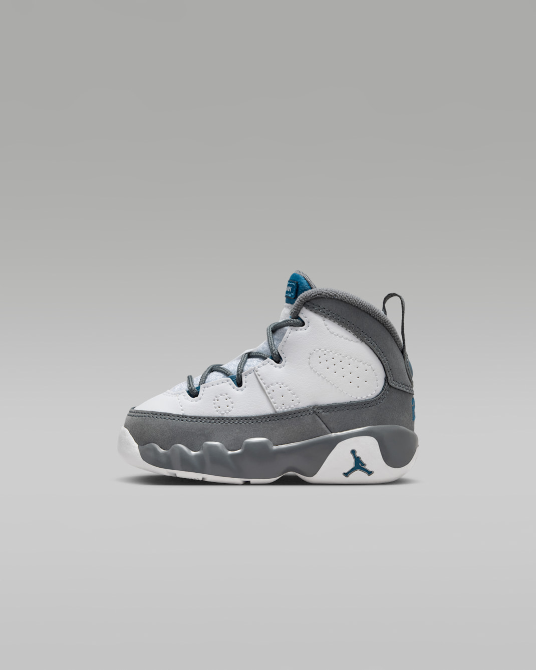 Calzado para bebé e infantil Jordan 9 Retro - Blanco/Gris sílex/Azul francés