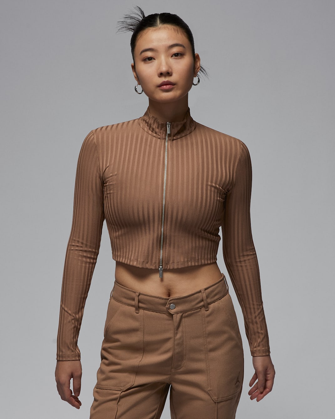 ジョーダン ウィメンズ ロングスリーブ トップ - アーキオブラウン