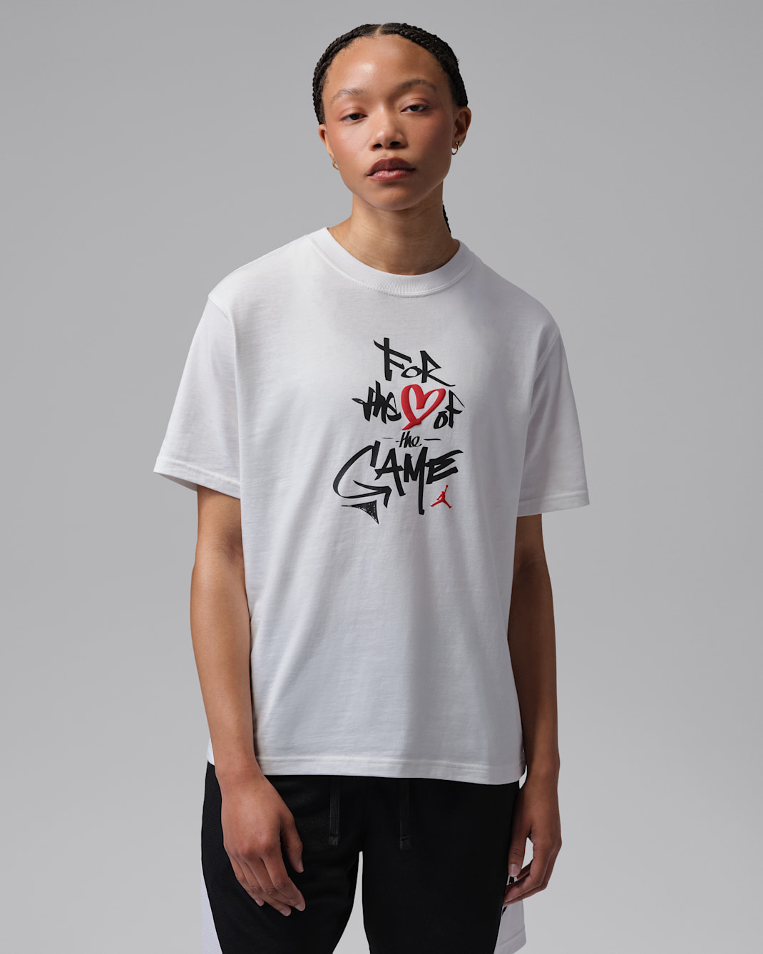 T-shirt Jordan Sport Dri-FIT för kvinnor - Vit/Track Red