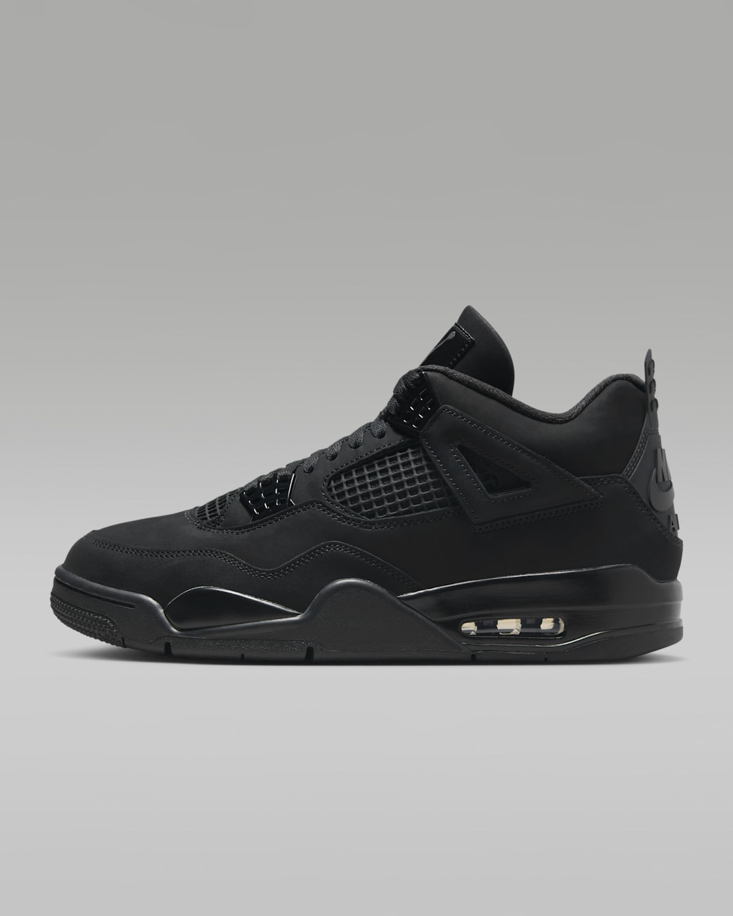 Tenis para hombre Air Jordan 4 Retro - Negro/Grafito claro/Negro