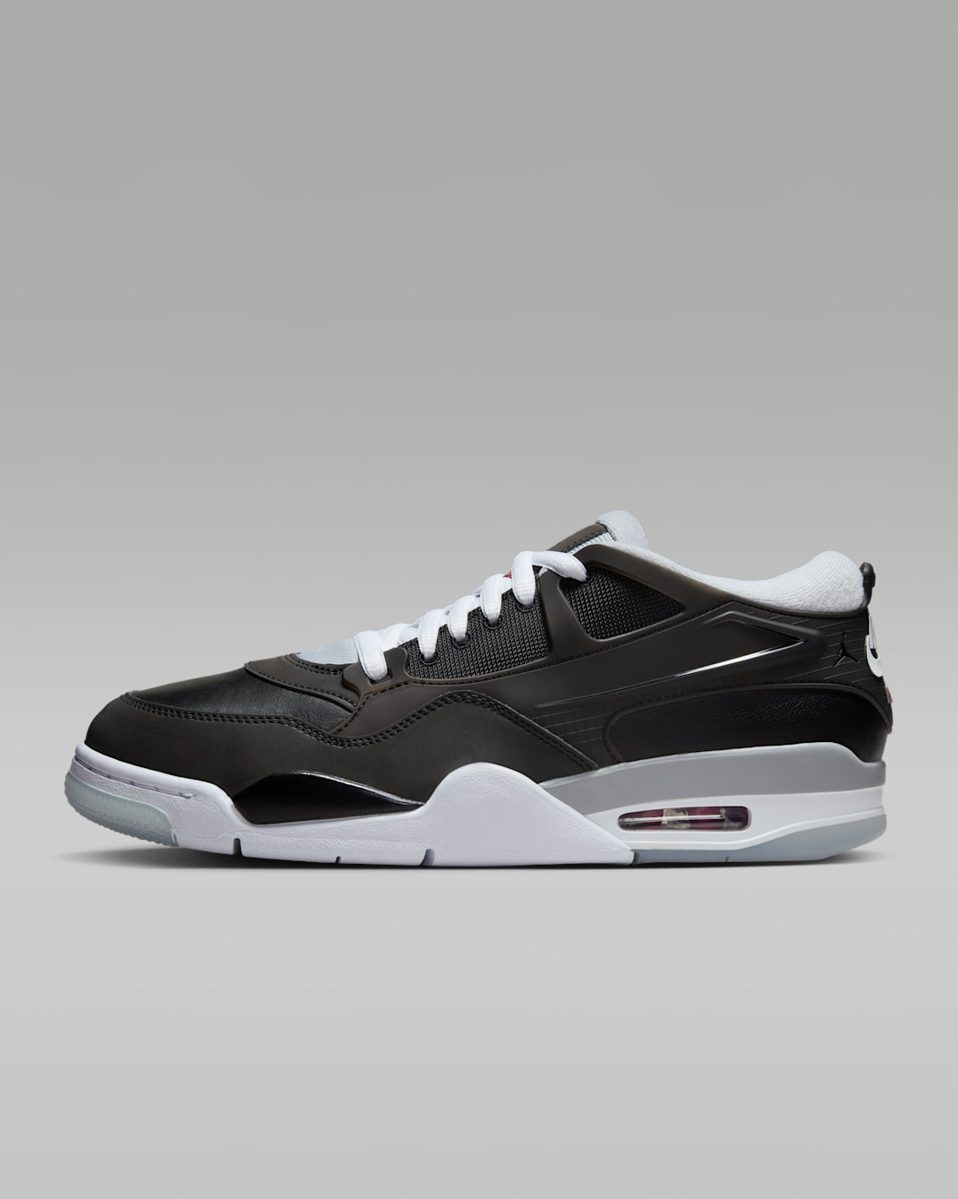Tenis para hombre Air Jordan 4 RM - Negro/Gris lobo/Blanco/Rojo pasión