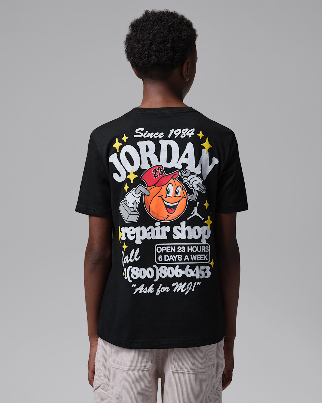 Jordan Big Kids' MJ's Repair Shop T-Shirt - Black