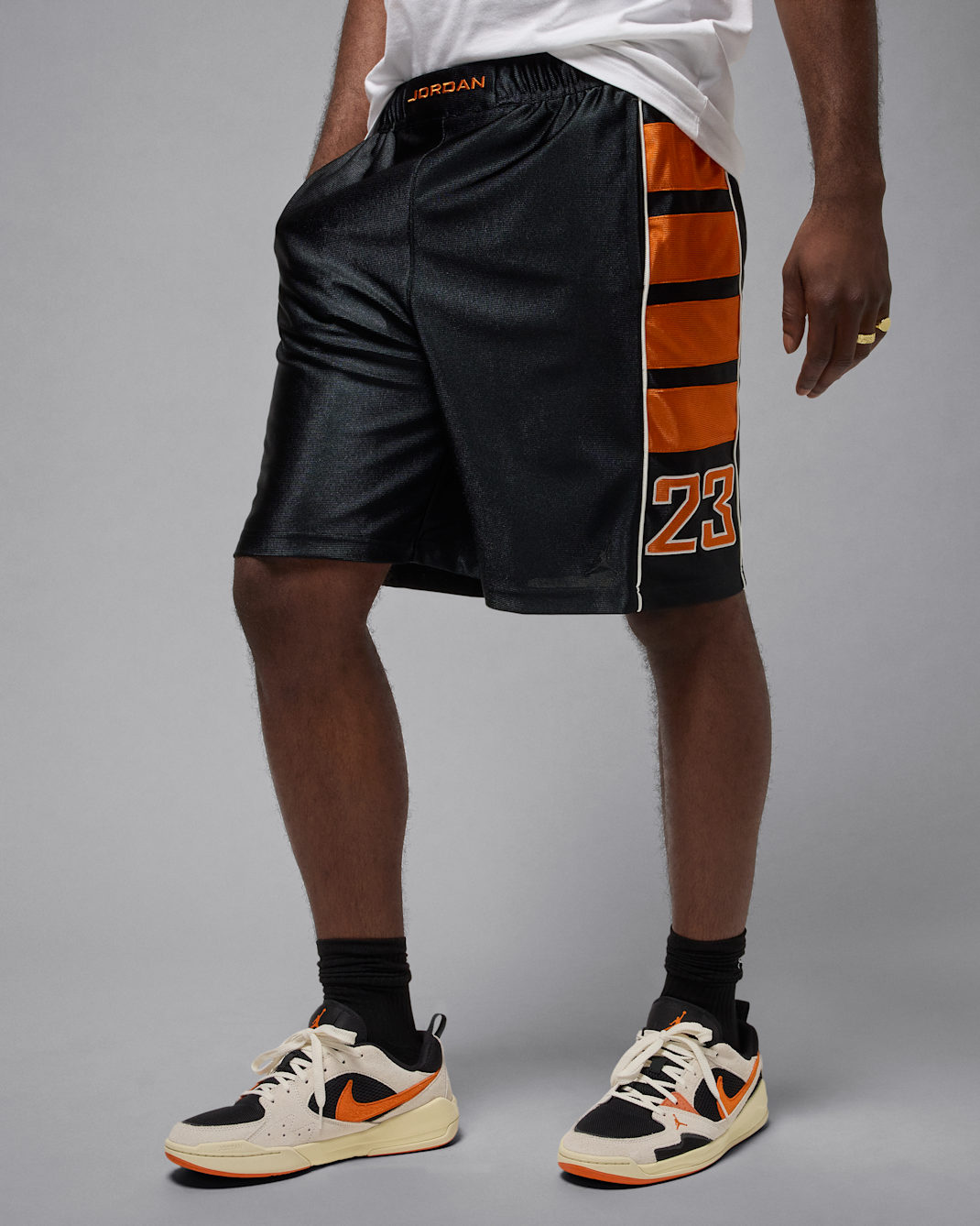 Shorts para hombre Jordan Brooklyn Cat Scratch - Negro/Estrella de mar/Negro