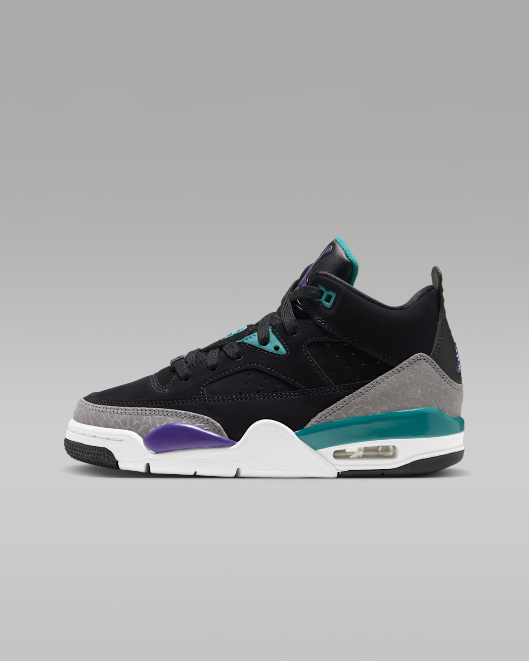 Jordan Son of Mars Low Big Kids' Shoes - Black/Rio Teal/White/Court Purple