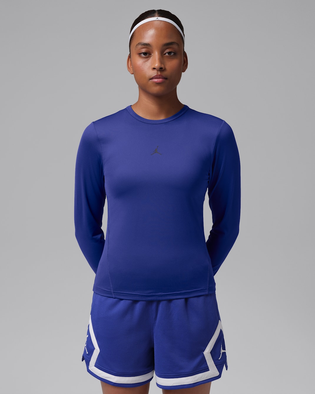 Jordan Sport Essentials Women's Dri-FIT Long-Sleeve Top - Light Concord/Black