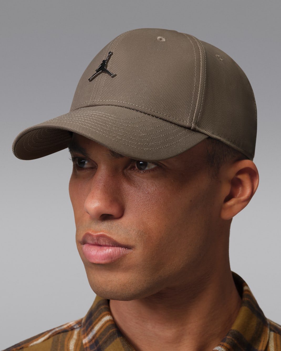 Jordan Rise Structured Metal Jumpman Hat - Olive Grey