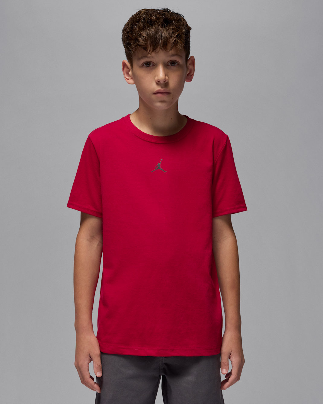 Jordan Sport Big Kids' Dri-FIT Core T-Shirt - Gym Red