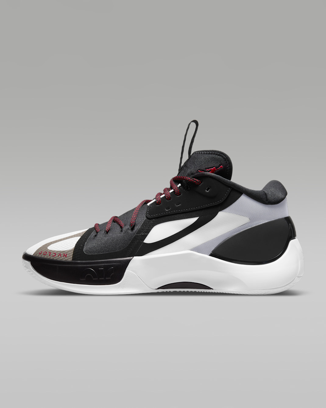 รองเท้าบาสเก็ตบอล Jordan Zoom Separate PF - ดำ/ขาว/Sky Grey/Gym Red