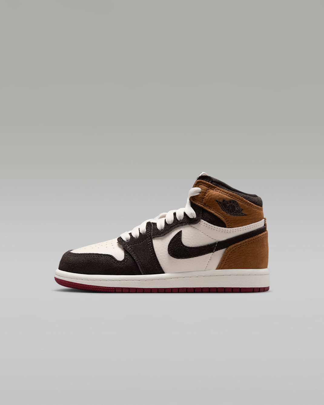 Jordan 1 Retro High OG "Love Letter" Little Kids' Shoes - Shadow Brown/Light British Tan/Light British Tan/Team Red
