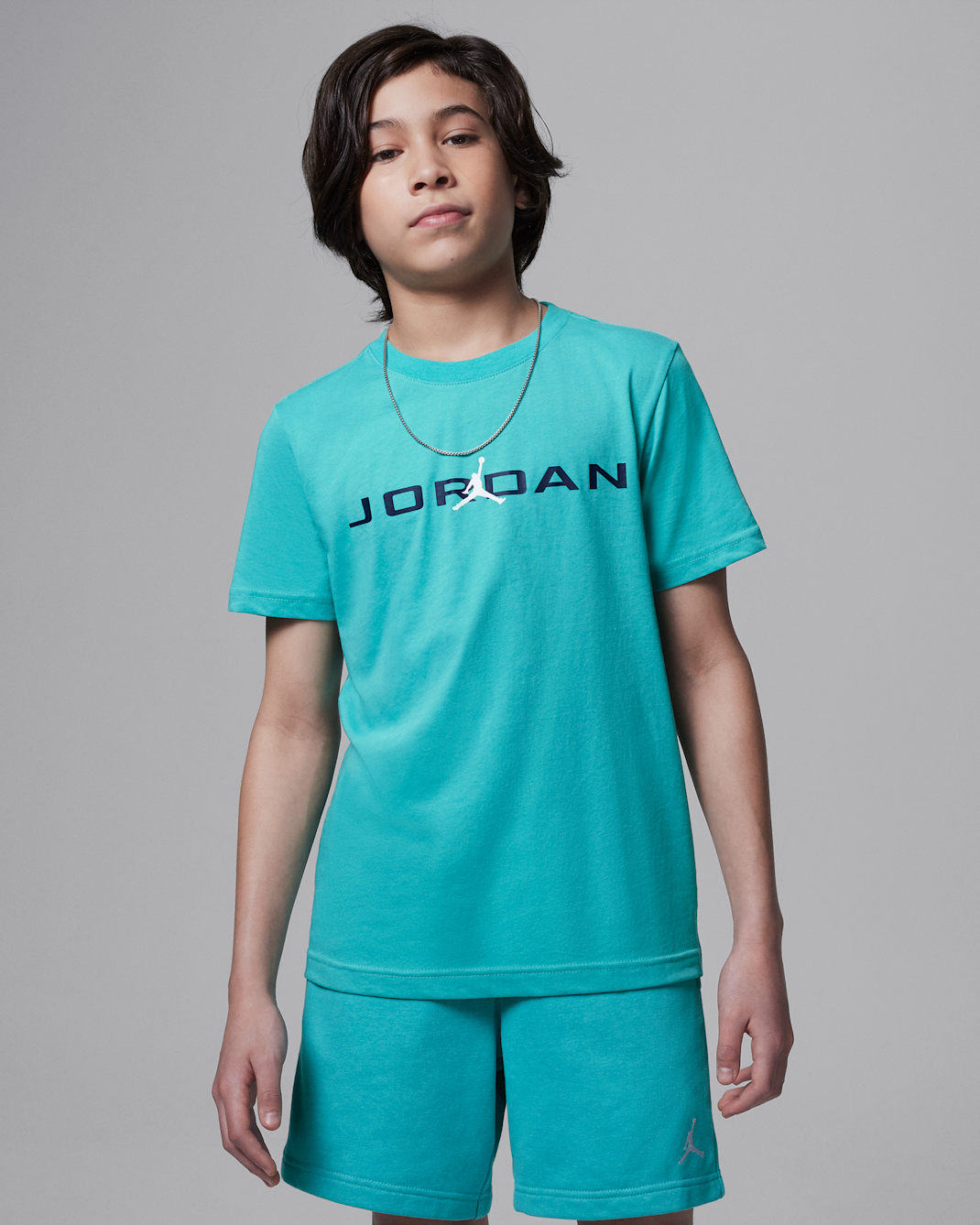 Playera para niños talla grande Air Stretch Jordan - Azul verdoso lavado