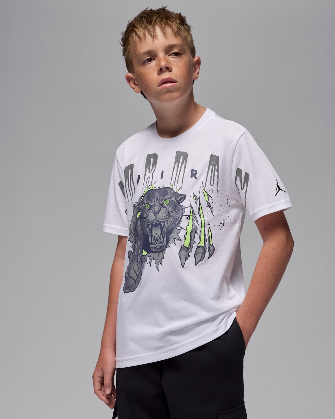 Jordan Big Kids' Panther T-Shirt - White