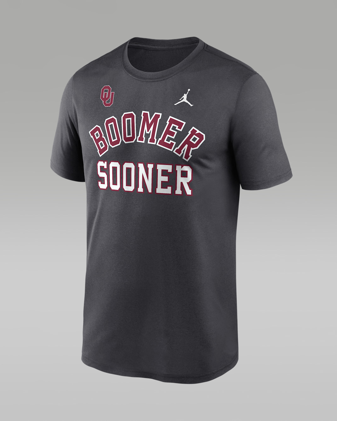 Playera universitaria Nike Dri-FIT para hombre Oklahoma Primetime Arch Mantra Legend - Antracita