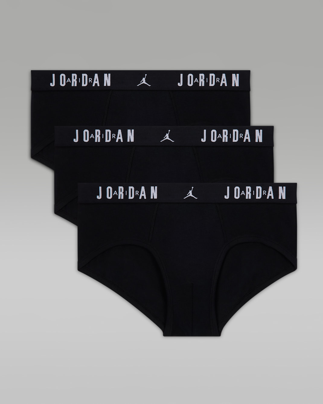 Jordan Older Kids' Cotton Briefs (3-Pack) - Black
