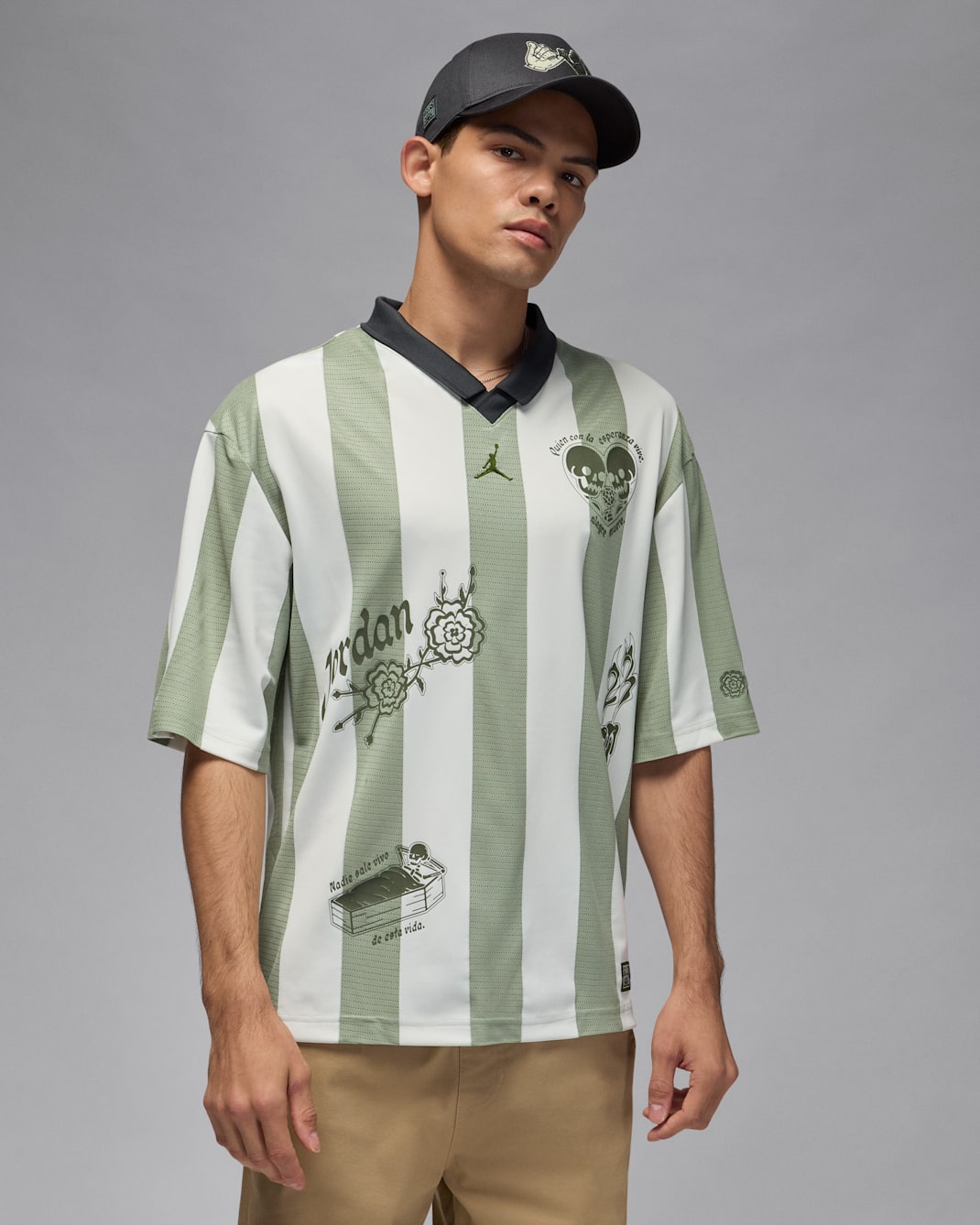 Playera de portero para hombre Jordan Brooklyn - Horizonte jade/Fantasma/Gris humo oscuro/Verde legión