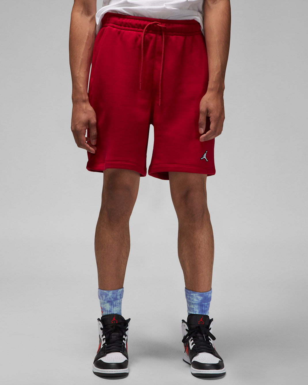 Short Jordan Brooklyn Fleece pour homme - Gym Red/Blanc