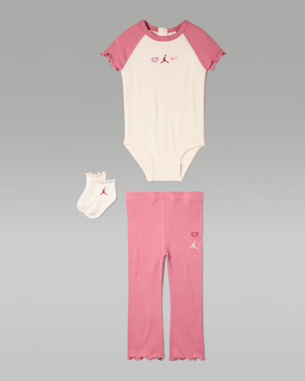 Jordan Baby (0-9M) Love is in the "Air" 3-Piece Boxed Set - Desert Berry