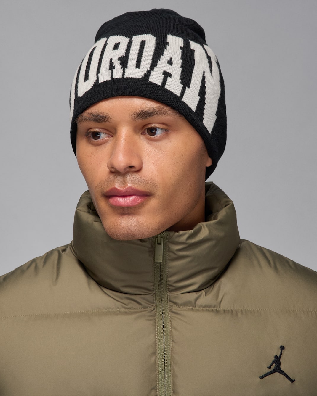 Jordan Peak Men's Beanie - Black/Sail/Sail
