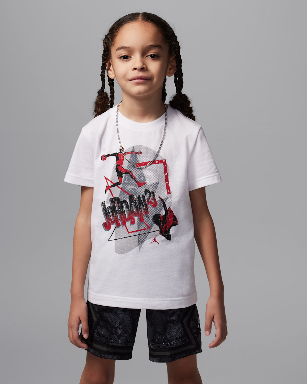 Playera 3Peat Jordan para niños talla pequeña - Blanco