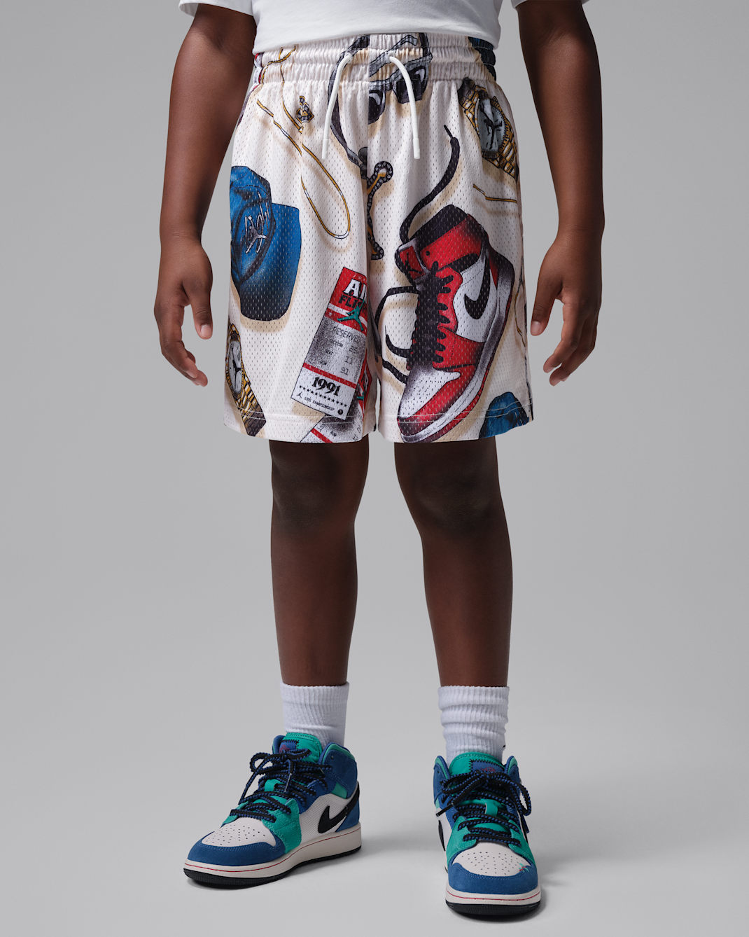 Jordan Big Kids' Mike's Flight Kit Shorts - Sail