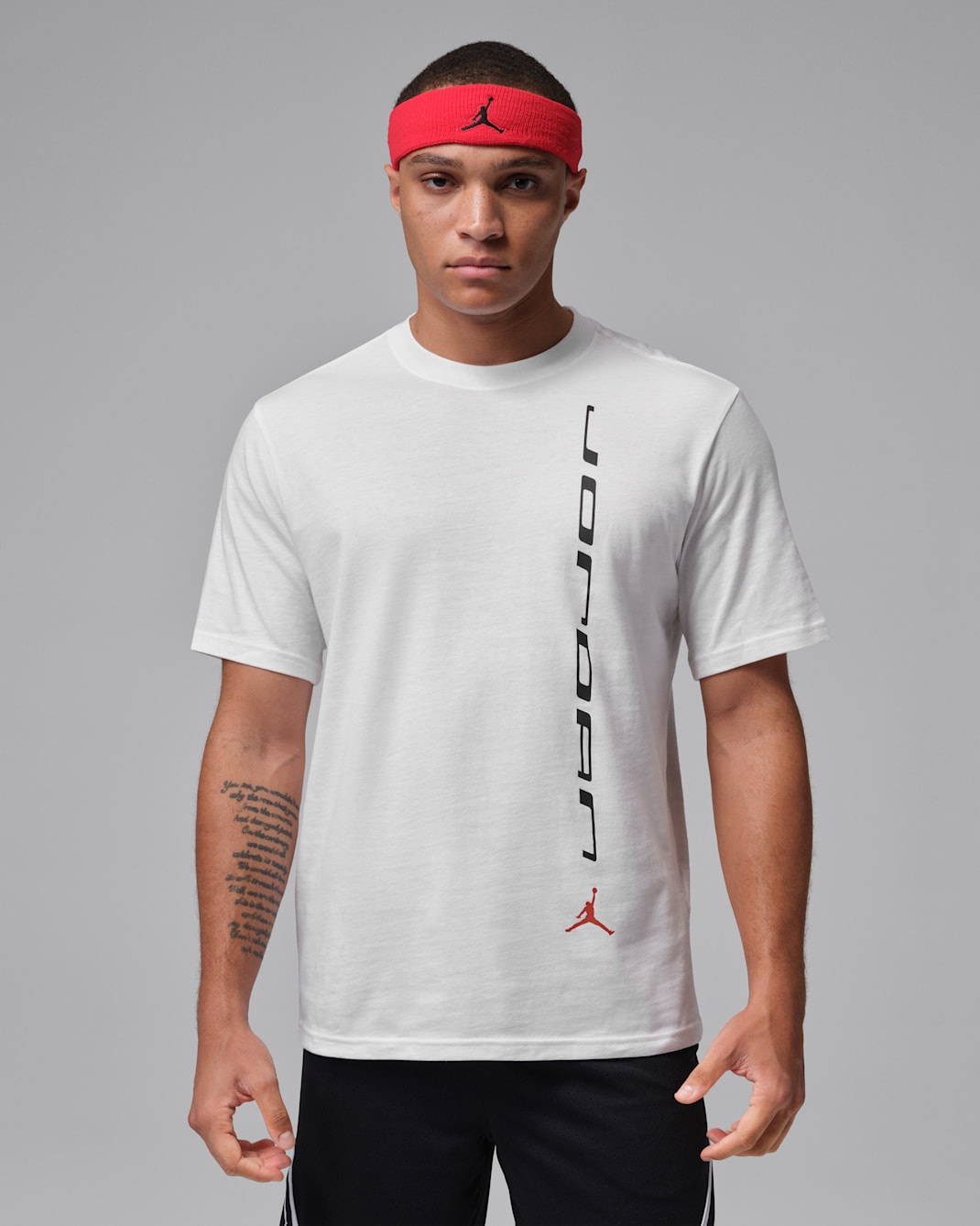 Jordan Sport Men's Dri-FIT T-Shirt - White/Black/University Red