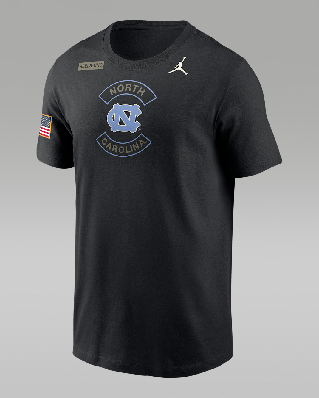 Playera universitaria marca Jordan Dri-FIT para hombre North Carolina Military Appreciation - Negro