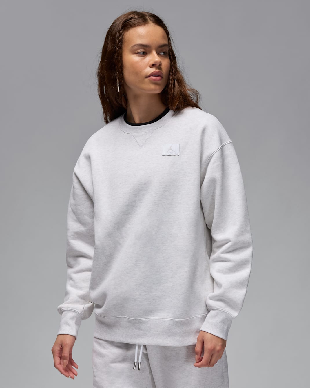 Jordan Flight Fleece Women's Crew-Neck Sweatshirt - Birch Heather