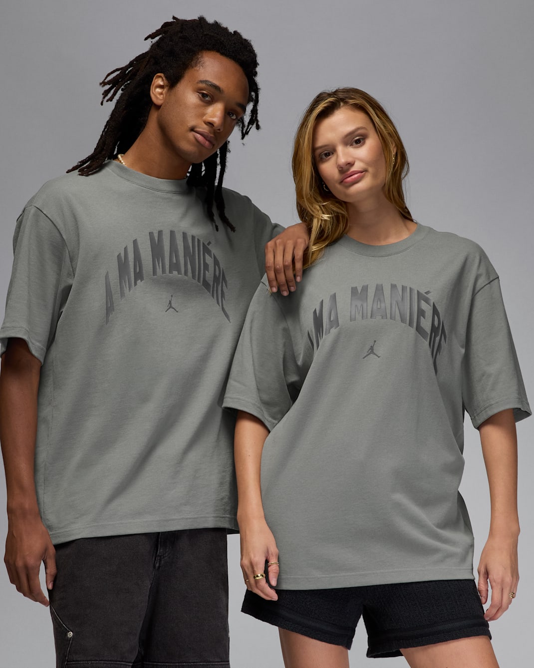 Jordan x A Ma Maniére Men's T-Shirt - Flat Pewter