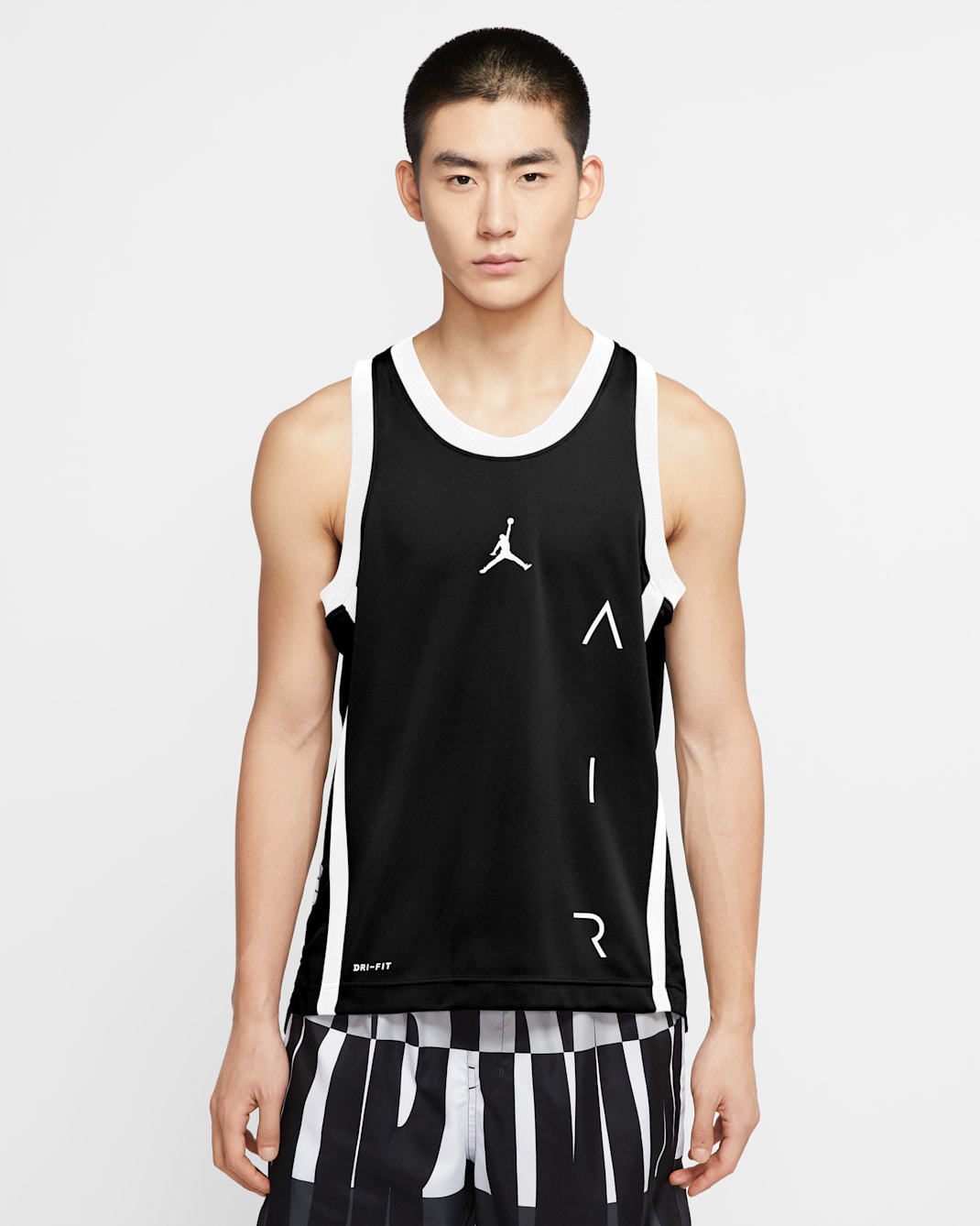 Maillot de basketball Jordan Air pour Homme - Noir/Blanc/Blanc