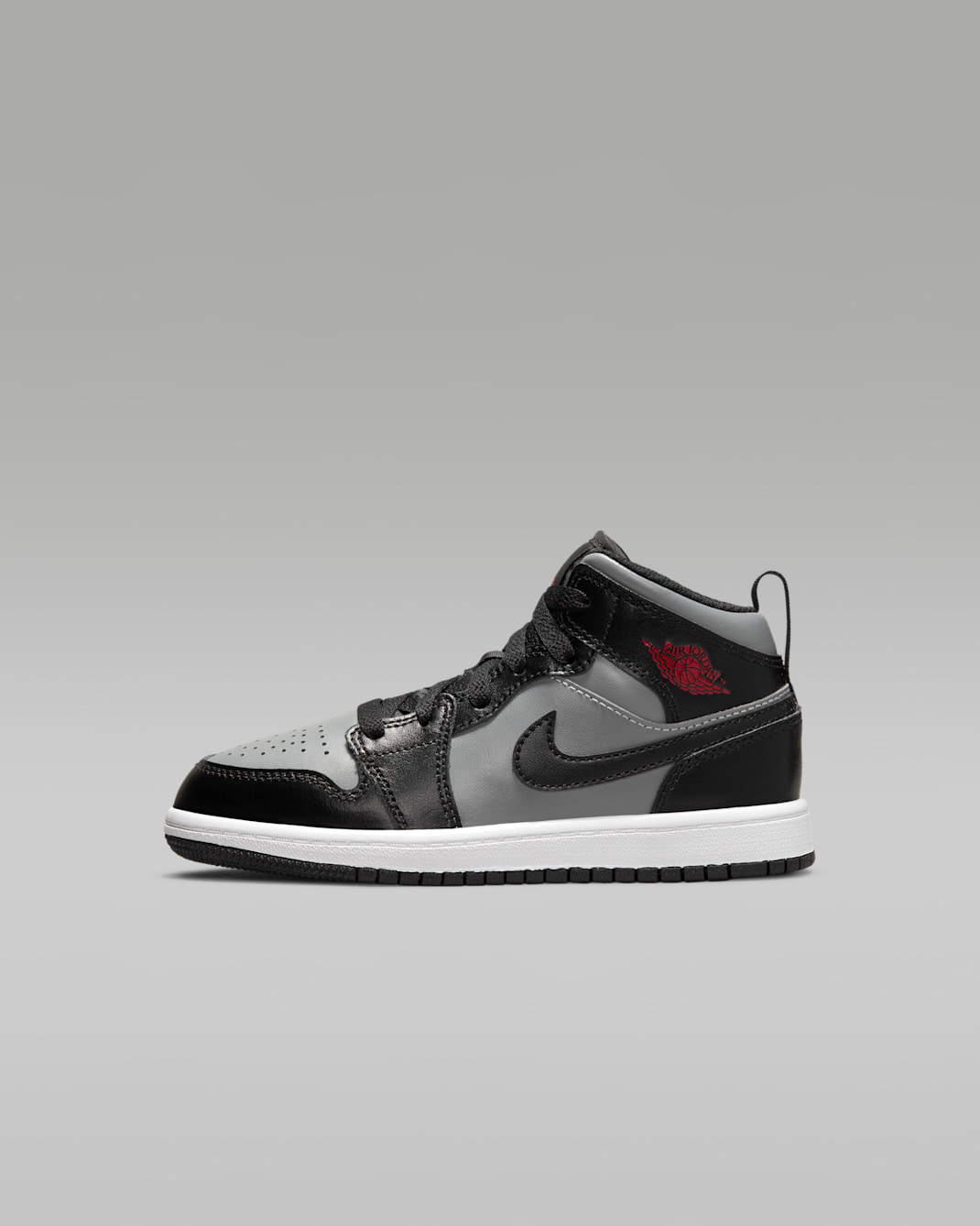 Calzado para niños pequeños Jordan 1 Mid - Negro/Gris partícula/Blanco/Rojo gimnasio