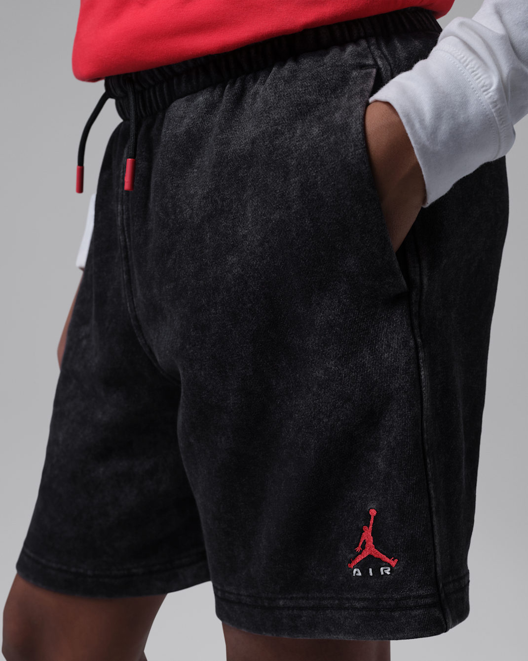 Jordan Big Kids' Acid Wash French Terry Shorts