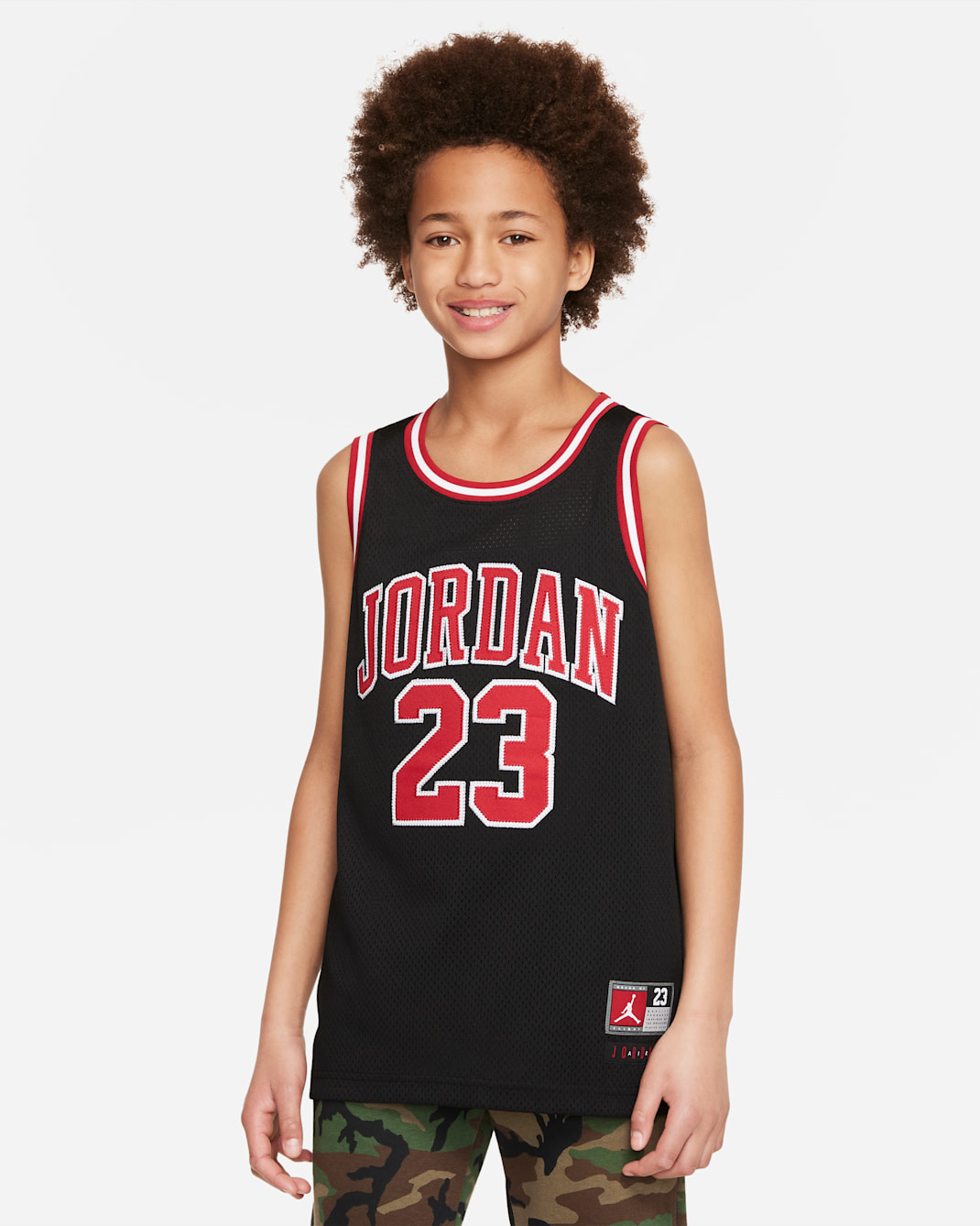 Playera para niños talla grande 23 Jordan - Negro