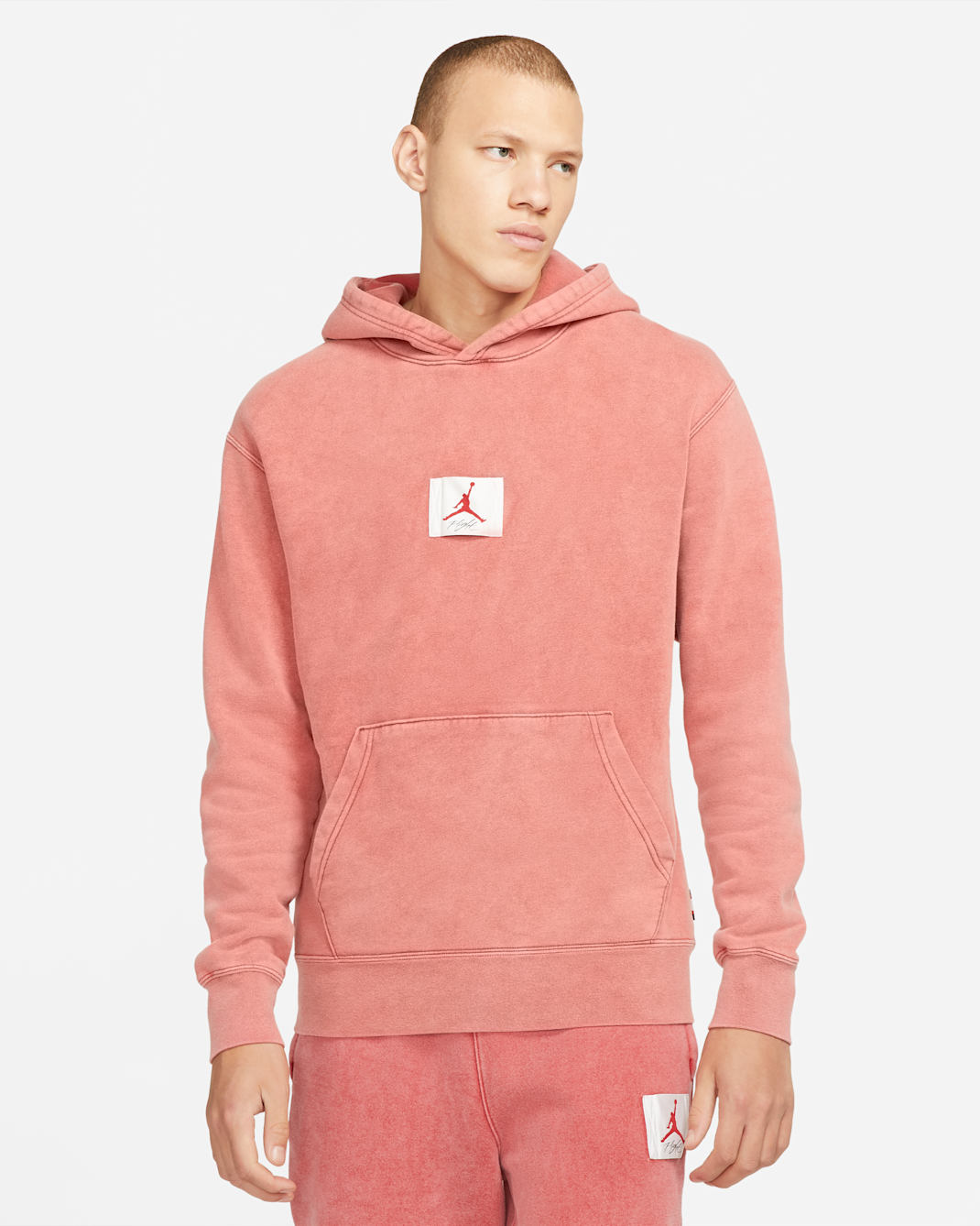 Jordan Flight Fleece Men's Graphic Pullover Hoodie - Gym Red