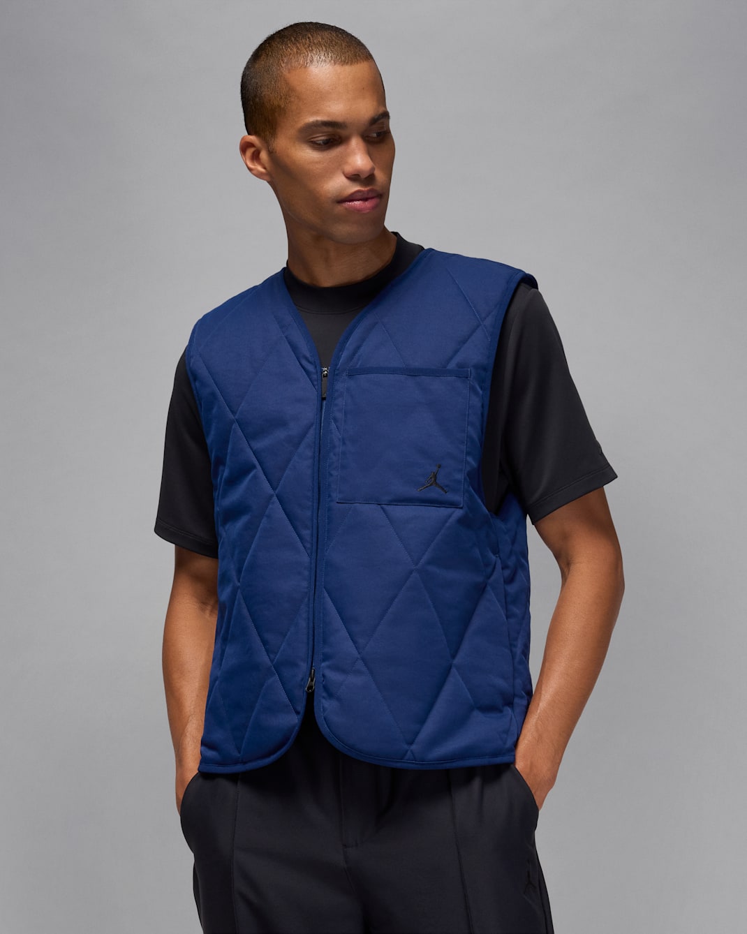 Jordan Sport Men's Therma-FIT Golf Vest - Blue Void/Black