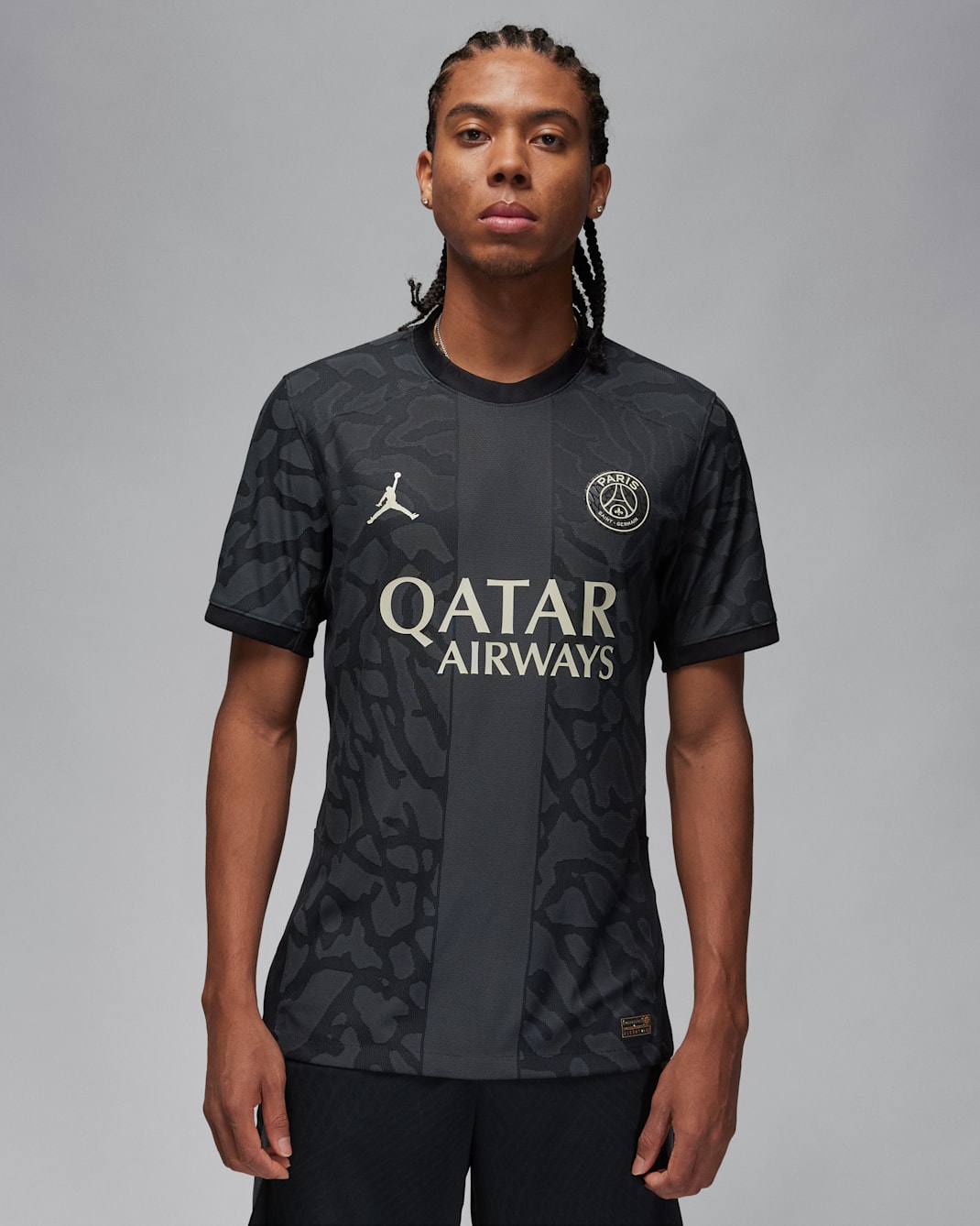 Paris Saint-Germain 2023/24 Match Third Men's Jordan Dri-FIT ADV Football Shirt - Anthracite/Black/Stone