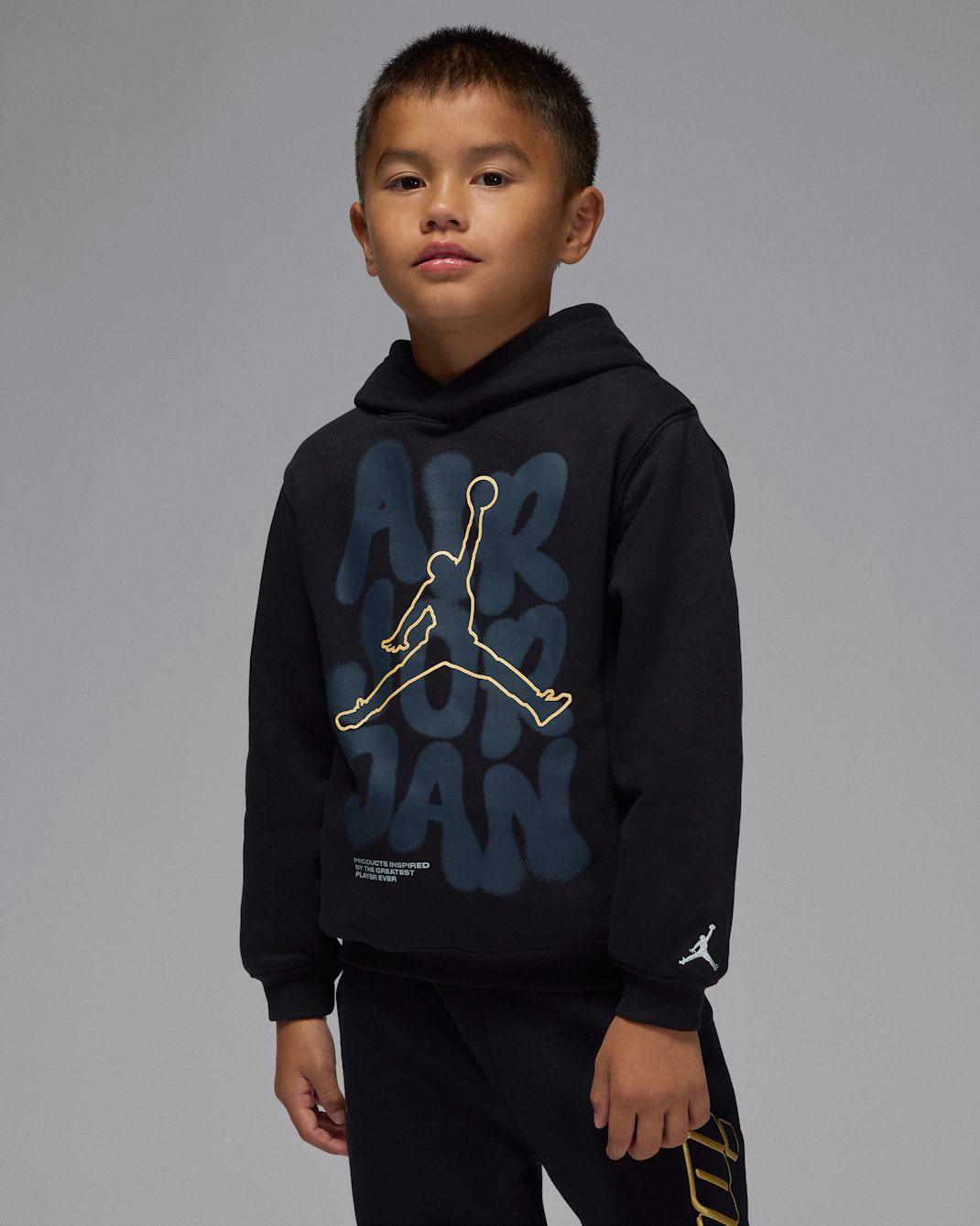 Sudadera con gorro sin cierre 23 Throw It Up para niños talla pequeña Jordan - Negro