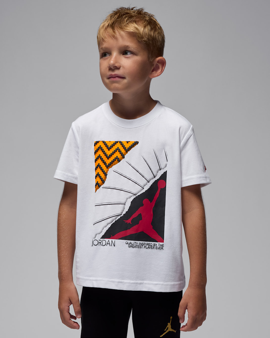 조던 리틀키즈 '24 레트로 택시 티셔츠 - 화이트