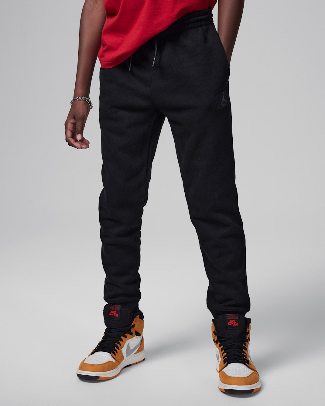 Jordan MJ Flight Big Kids' Fleece Pants - Black