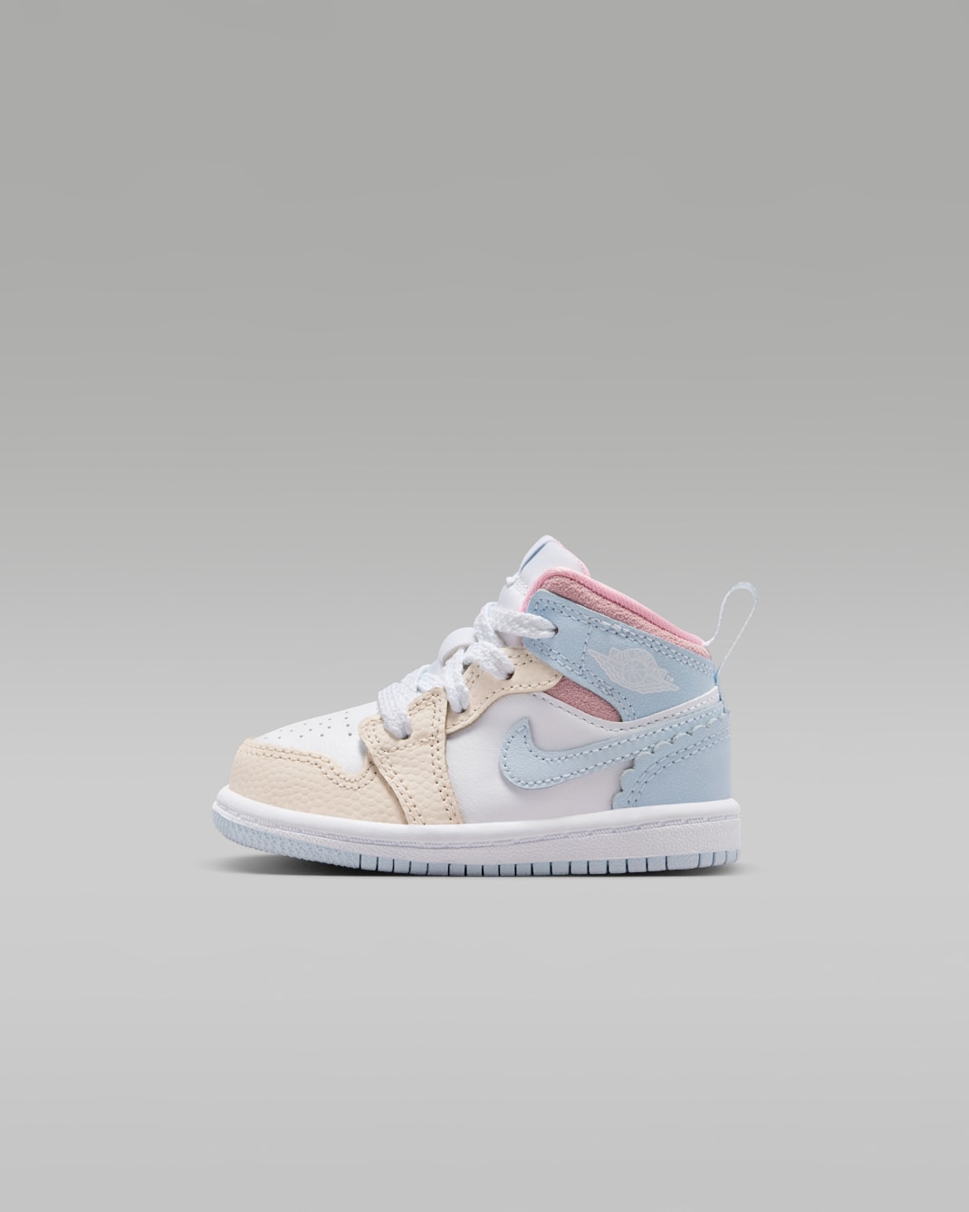 Jordan 1 Mid SE Baby/Toddler Shoe - Half Blue/Pale Ivory/White/Half Blue