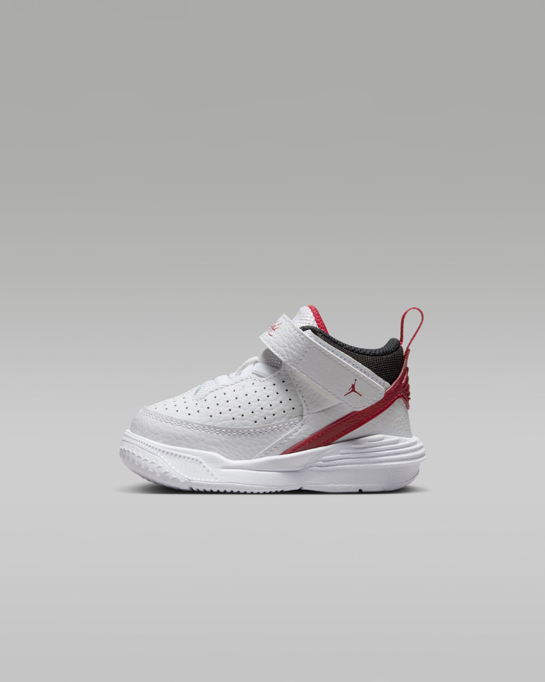 Calzado para bebé e infantil Jordan Max Aura 5 - Blanco/Rojo universitario/Gris lobo/Negro