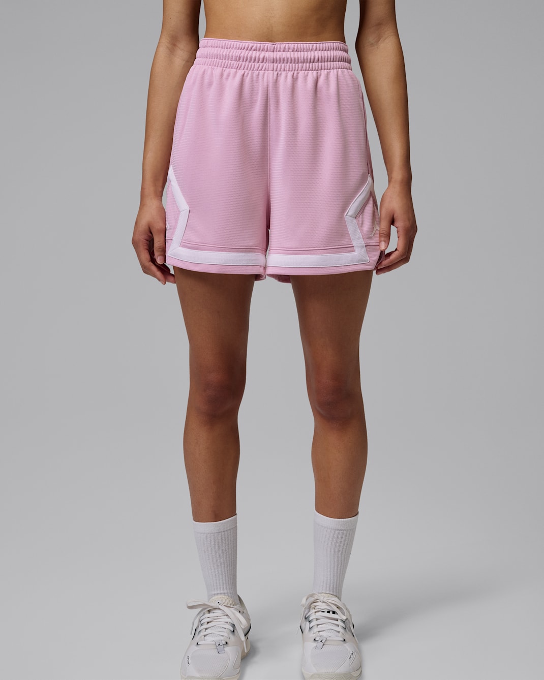 Jordan Sport Women's 4" Diamond Shorts - Iced Carmine/Iced Carmine/White/White